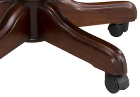 furniture-nabytek.cz - Masívne kancelárske kreslo Cambridge II z mahagónu, lakované, hnedé