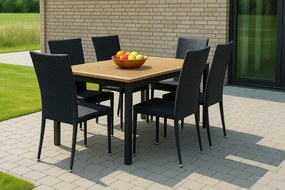 Záhradná zostava 6P+1 MATIAS, čierna