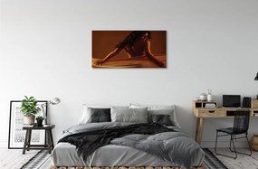 Obraz canvas Žena s materiálom 120x60 cm
