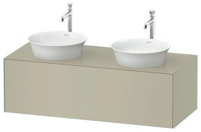 DURAVIT White Tulip závesná skrinka pod dve umývadlá na dosku, 1 zásuvka, 1300 x 550 x 408 mm, taupe vysoký lesk, WT4978BH3H3