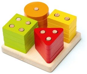 CUBIKA 15344 Triedenie tvarov IV - drevené puzzle 17 dielikov