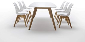 Jedálenský stôl base 185 x 95 cm biely MUZZA