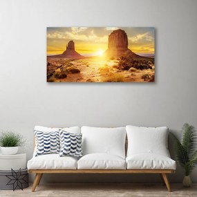 Obraz na plátne Púšť slnko krajina 125x50 cm