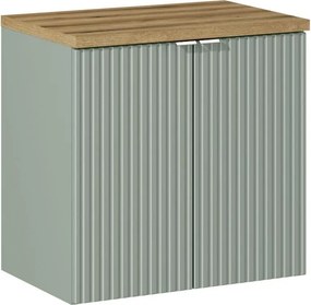 Comad Kúpeľňová skrinka pod doskové umývadlo Line Reed Green 60 rákosovo zelená/dub coast evoke