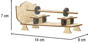 KIK Vzdelávacia drevená sada 4v1 – DIY vedecké experimenty (mechanika, gravitácia, magnety) 8+