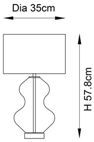 Endon 102676 - Stmievateľná stolová lampa KELDA 1xE27/10W/230V biela/matný chróm