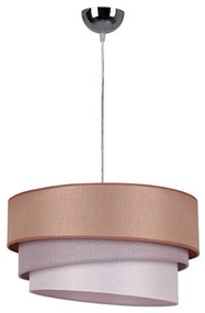 Duolla - Luster na lanku TRIO 1xE27/40W/230V pr. 45 cm hnedá/šedá/strieborná