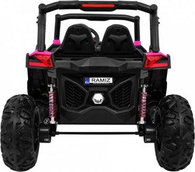 Ramiz Detský kočík SuperStar ružový + pohon 4x4 + diaľkové ovládanie + batožinový priestor + MP3 LED + zámok dverí