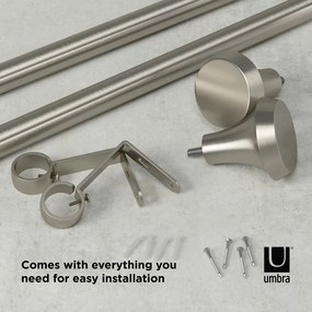 Oceľová roztiahnuteľná garniža 91 - 183 cm Ella - Umbra