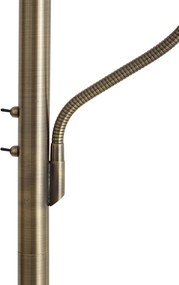 Klasická stojaca lampa bronzová s opálovým sklom 2-svetlá - Katarina