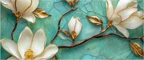 Obraz - 3D magnólia (120x50 cm)