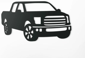 drevko Drevená nálepka do detskej izby Pick-up Rozmer obrazu: 25,5 x 44,5 cm, Farba dekorácie: Čierna