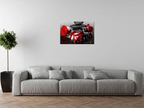 Gario Obraz s hodinami Roses and spa Rozmery: 30 x 30 cm
