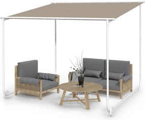 Blumfeldt Nantes, pergola, slnečná strieška, 3 x 3 m, polyester, oceľový rám, UV 50+, podlahové kolieska