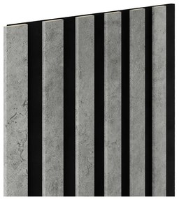 Akustické dekoračné panely SLIM, loft 3D lamely na filcovom podklade, rozmer 270 x 30 cm, IMPOL TRADE