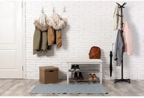 Stojanový vešiak na oblečenie, čierny