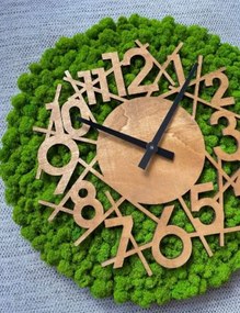 Machové nástenné hodiny 50 cm