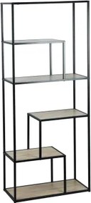 Regál Alessandro, 70 cm, čierny/dub sonoma%