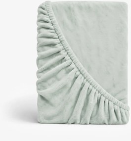 Goldea mikroplyšová elastická plachta deluxe – šalviová 180 x 200 cm
