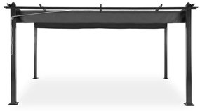 Pantheon, pergola, prístrešok, 3 x 4 m, hliník, strieška proti slnku, polyester, sivá