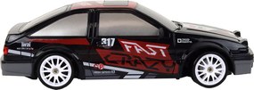 LEAN Toys Športové autíčko s diaľkovým ovládaním R/C v mierke 1:24, čierne, s vymeniteľnými kolesami