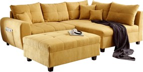 XXXLutz ROHOVÁ SEDAČKA, textil, kompozitné drevo, žltá MID.YOU - Sedačky - 002220035705