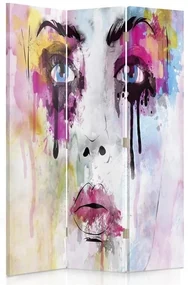 Gario Paraván Tvár z farebných škvŕn Rozmery: 110 x 170 cm, Prevedenie: Klasický paraván