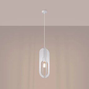Sollux SL.1360 - Luster na lanku NICUS 1xE27/15W/230V biela