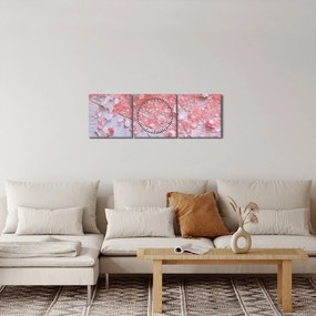 Obraz - Prímorská atmosféra v ružových odtieňoch (s hodinami) (90x30 cm)