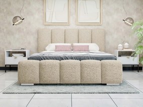 Čalúnená manželská posteľ Lisko Boucle, Rozmer postele: 180x200, Farby: Abriamo 03