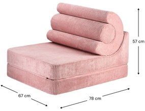 Ružové menčestrové detské kresielko Flipster – Wigiwama