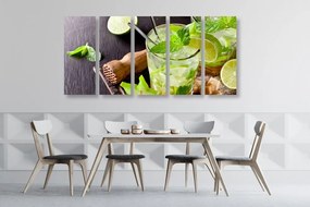 5-dielny obraz lahodné Mojito - 200x100