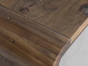 furniture-nabytek.cz - Masívna skrinka pod umývadlo Dinglová z recyklovanej borovice a MDF, lakovaná, prírodná / šedá – 67×30×45 cm