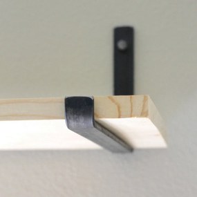 Polička Lam008 Black and Oak