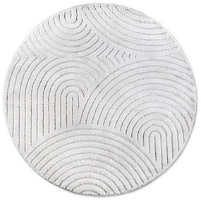 Biely okrúhly koberec ø 160 cm Panglao New York White – Elle Decoration