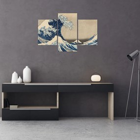 Obraz - Katsushika Hokusai, Under the Wave off Kanagawa, reprodukcia (90x60 cm)
