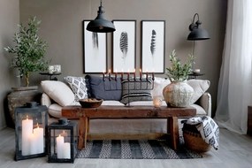 Čierny antik drevený okrúhly nástenný stôl Wall Table - Ø 35*45 cm