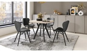 Rozkladací jedálenský stôl ARTUR béžový/čierny