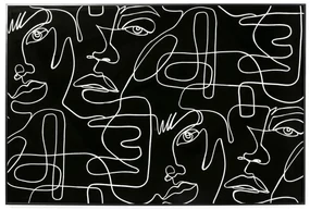 Face obraz čierno-biely 150x100 cm