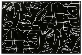 Face obraz čierno-biely 150x100 cm