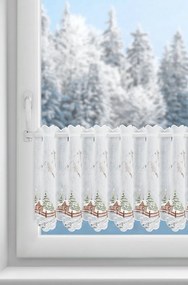 KRÁTKA ZÁCLONA NA PÚTKACH XMAS17 145X40 CM VZOROVANÁ
