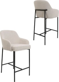 Barová stolička Zafiro Arm Black, béžová