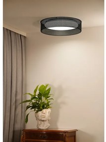 Duolla - LED Stropné svietidlo ROLLER RATTAN LED/24W/230V pr. 45 cm čierna