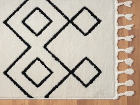 My Flair, Kusový koberec Moroccan Dream weiß, 160x230, čiernobiela, obývacia izba