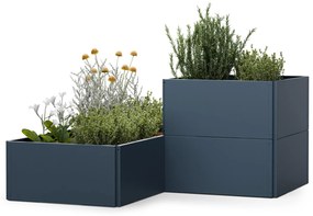 Blumfeldt Versagrow vyvýšený záhon s 12 modulmi, individuálny tvar, hrúbka 1 mm, nehrdzavejúca oceľ