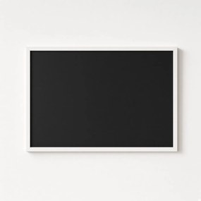 Toptabule.sk  Čierna kriedová tabuľa v bielom drevenom ráme COLOR 60x120 cm