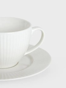Šálka SIENA s podšálkou, biela 733284 240 ml