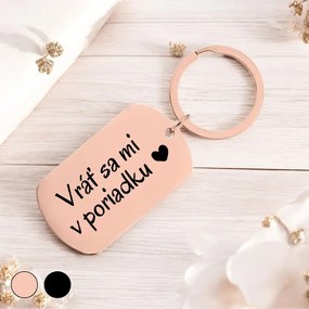 Ahome Krásna kovová kľúčenka - Vráť sa mi v poriadku Vyberte farbu: Rose gold