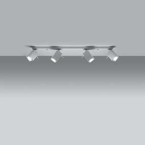 Bodové svietidlo Merida, 4x biele kovové tienidlo, (možnosť polohovania)