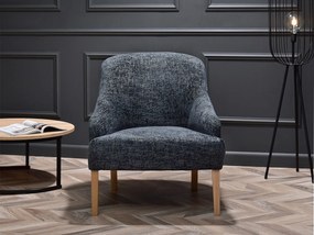 Relaxačné kreslo Roseile (sivá + dub). Akcia -20%. Vlastná spoľahlivá doprava až k Vám domov. 1136276